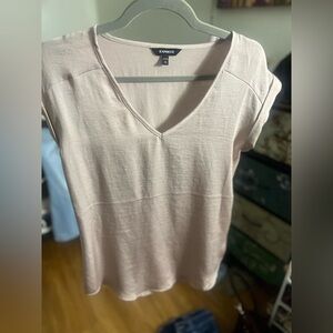 Express Women's Light Pink Short Sleeve Top